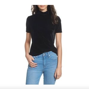 Madewell Velvet Mockneck Top